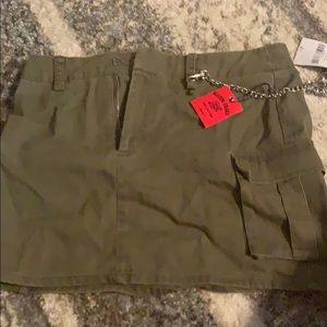 Hunter green mini skirt